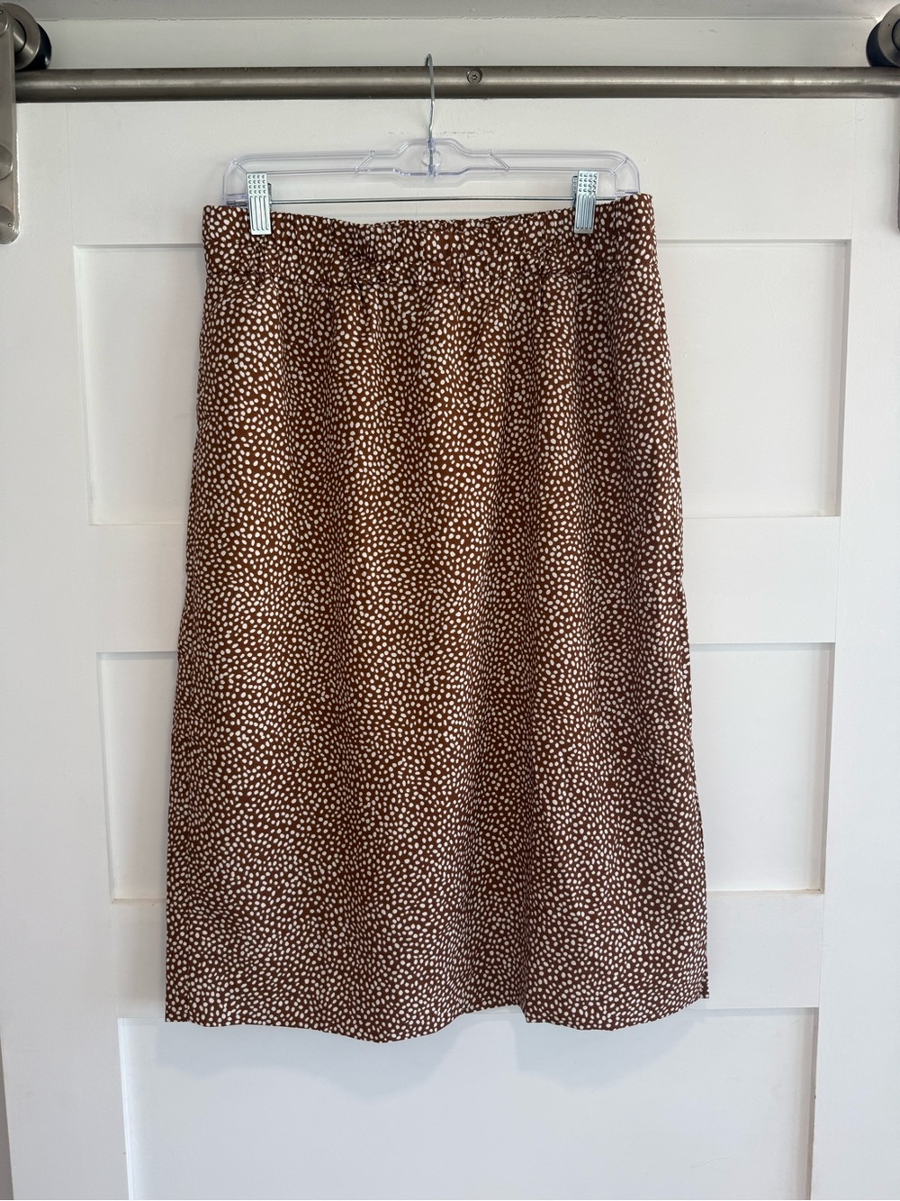 J. Crew Brown Polka Dot Midi Skirt - size M